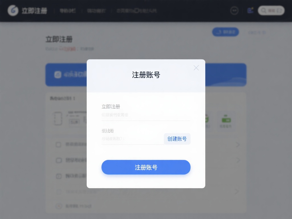2.&nbsp;点击“注册账号”按钮
在首页导航栏或常见功